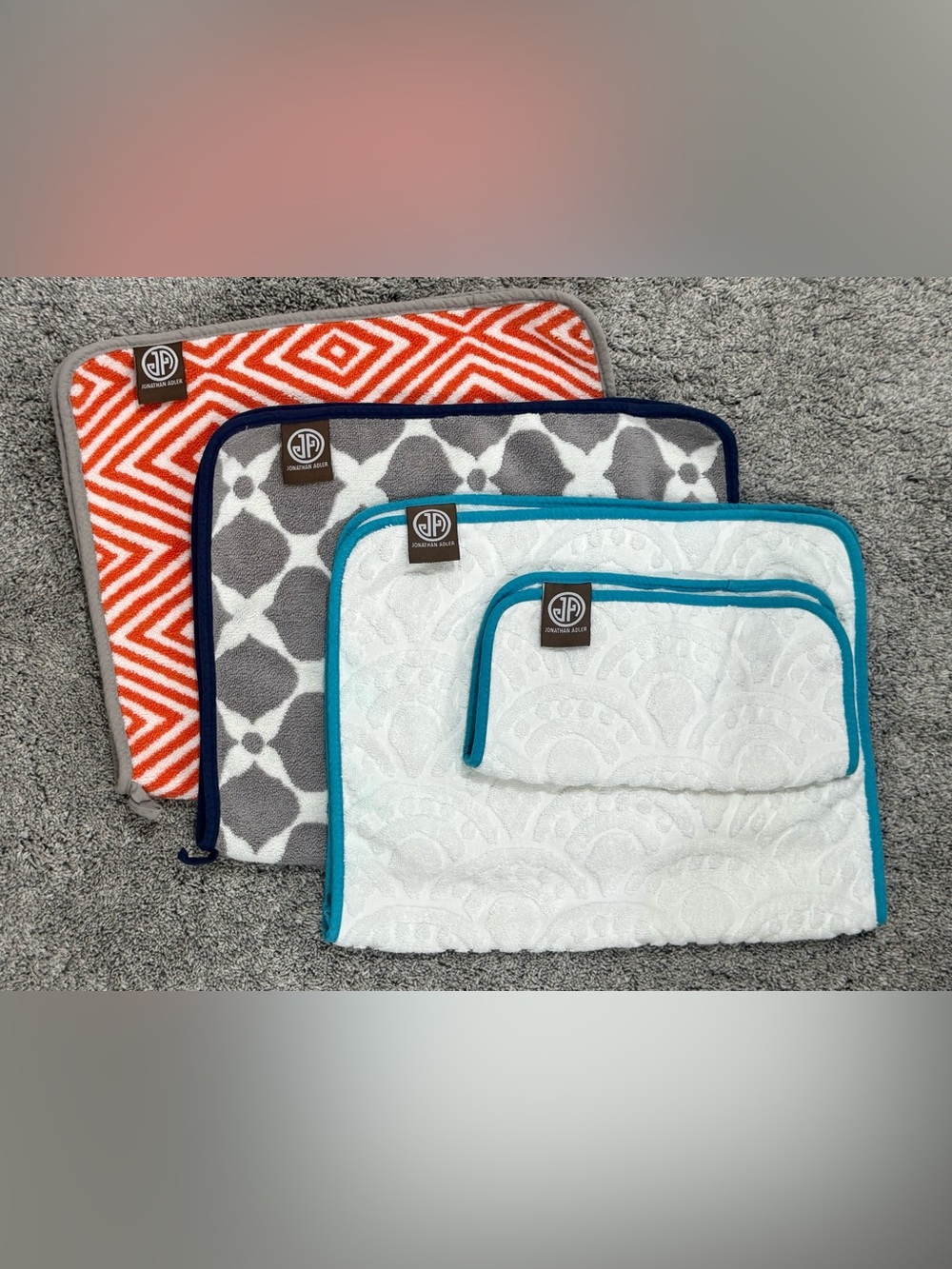 Jonathan Adler Hand/Wash Cloth Towel Bundle-VAULTED Variety Prints